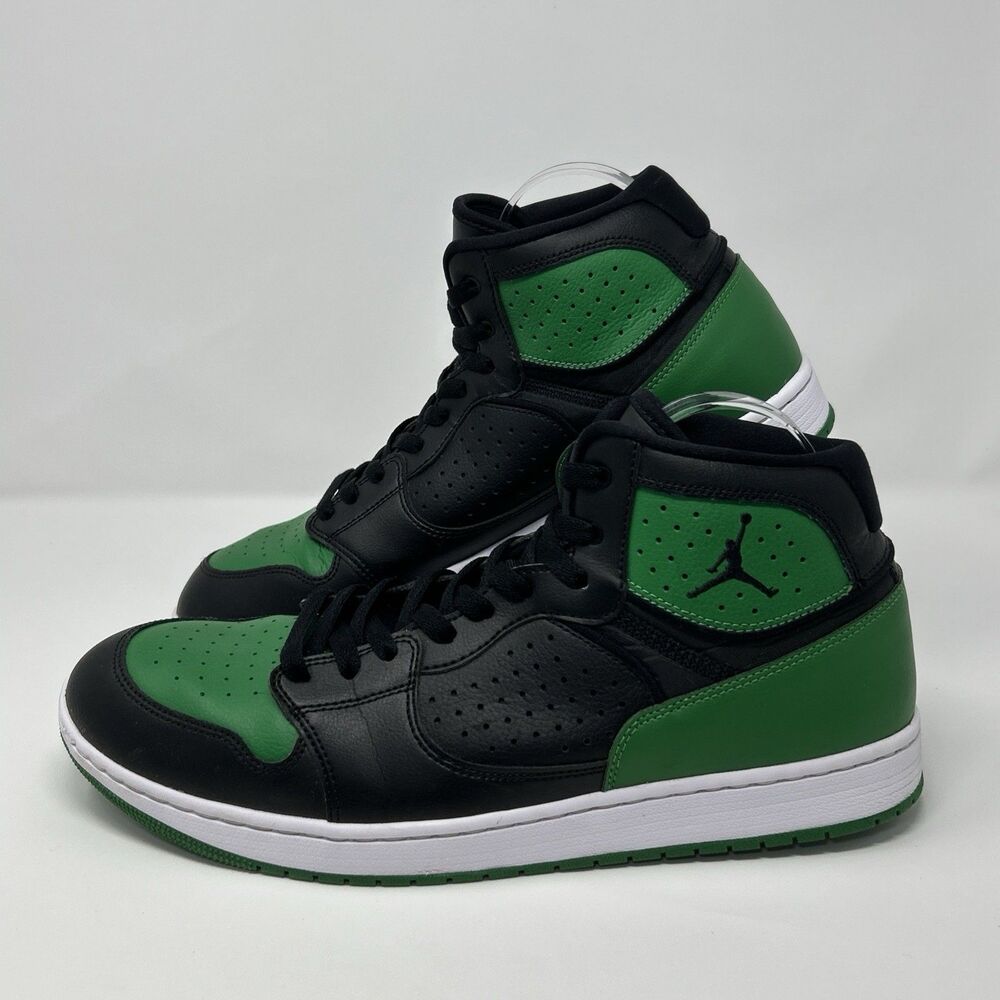 Jordan Access Pine Green Black Aloe Verde AR3762-013 Men's Size 13 Mid Sneaker